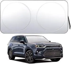 Windshield Sun Shade Car Window Shade UV Reflector Keeps Vehicle Cool Folding Sun Visor Heat and Sun Reflector (Large 63 x 33.9 inches