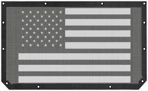 Savadicar Mesh Shade Top, Roof Sunshade Cover for 2018-2023 Jeep Wrangler JL JLU 4XE & Gladiator JT, UV Protection & Heat Reduction for Enhanced Comfort on The Road, American Flag, Black