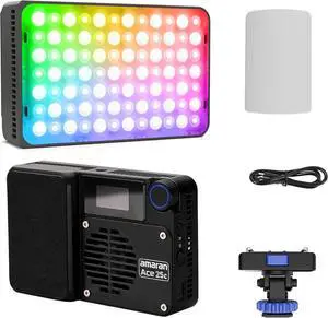 Amaran Ace 25c RGB Video Light,25W On Camera Pocket Video Light CCT 2300k-10000k, 5,908 lux @ 0.5m Illumination,with Rechargeable Battery and PD Charging (Charcoal) Amaran Ace 25c RGB Video Light,25W On Camera Pocket Video Light CCT 2300k-10000k, 5,908 lux @ 0.5m Illumination,with Rechargeable Battery and PD Charging (Charcoal)