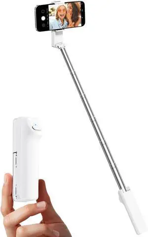 Viozon Portable Selfie Stick, Lightweight Extendable Stainless Steel Tube,All-in-One Compact Selfie Stick with Wireless Remote Compatible with 4-7" iPhone/Android Phones for Vlog/Travel/Filming, W Viozon Portable Selfie Stick, Lightweight Extendable Stainless Steel Tube,All-in-One Compact Selfie Stick with Wireless Remote Compatible with 4-7" iPhone/Android Phones for Vlog/Travel/Filming, W