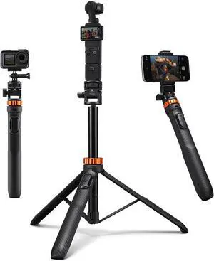 K&F CONCEPT MS24 Selfie Stick Tripod, 69" Extendable Light Stand with 1/4" Screw and Remote, Camera Phone Stand Mini Tripod Compatible with DJI OSMO 360 Pocket 4/3, iPhone 17, Action Camera. K&F CONCEPT MS24 Selfie Stick Tripod, 69" Extendable Light Stand with 1/4" Screw and Remote, Camera Phone Stand Mini Tripod Compatible with DJI OSMO 360 Pocket 4/3, iPhone 17, Action Camera.