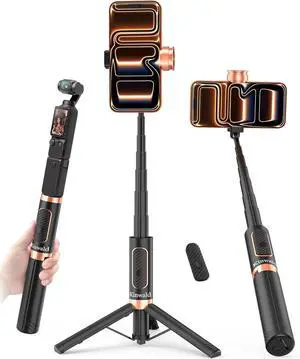 Selfie Stick Tripod for iPhone & Android, 35" Portable Phone Tripod Stand with Bluetooth Remote, 8.8" Mini Travel Tripod, Cell Phone Tripod for Video Recording, 1/4 Screw for Action Camera Selfie Stick Tripod for iPhone & Android, 35" Portable Phone Tripod Stand with Bluetooth Remote, 8.8" Mini Travel Tripod, Cell Phone Tripod for Video Recording, 1/4 Screw for Action Camera