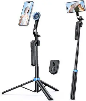 UBeesize 72 Auto Face Tracking Tripod for iPhone, MagSafe Selfie Stick with Remote, 360° Magnetic Phone Stand with Gesture Control for TikTok, Live Stream & Vlogging UBeesize 72 Auto Face Tracking Tripod for iPhone, MagSafe Selfie Stick with Remote, 360° Magnetic Phone Stand with Gesture Control for TikTok, Live Stream & Vlogging