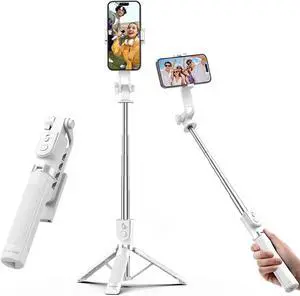 UBeesize Selfie Stick Tripod for iPhone and Android, 52'' Extendable Phone Tripod Stand with Remote, Portable Selfie Sticks with Phone Holder for Video Recording & Travel UBeesize Selfie Stick Tripod for iPhone and Android, 52'' Extendable Phone Tripod Stand with Remote, Portable Selfie Sticks with Phone Holder for Video Recording & Travel
