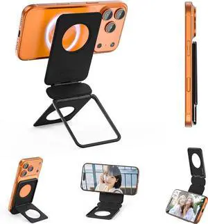 ULANZI Magnetic Phone Stand for MagSafe, Ultra-Thin 63g Phone Stand with N52 Magnet, Foldable Portable Tripod Free Angles for iPhone 17/16/15/14/13, Travel Essentials Accessories, Black ULANZI Magnetic Phone Stand for MagSafe, Ultra-Thin 63g Phone Stand with N52 Magnet, Foldable Portable Tripod Free Angles for iPhone 17/16/15/14/13, Travel Essentials Accessories, Black