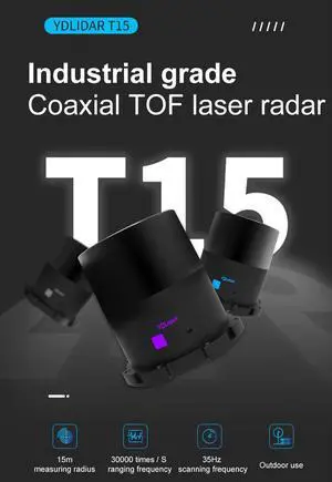 EAI YDLIDAR TOF T15 Coaxial LIDAR Scanner Ranging Sensor Module 15m 20k Ranging Frequency for Outdoor/Indoor EAI YDLIDAR TOF T15 Coaxial LIDAR Scanner Ranging Sensor Module 15m 20k Ranging Frequency for Outdoor/Indoor