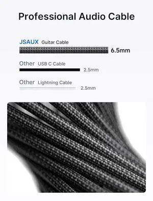 Guitar Cable 20 ft, Amp Cord for Electric Guitar/Mandolin/Bass, Pro Audio Instrument Cable with 1/4" Tips(TS Port) Right Angle to Straight-Gray Guitar Cable 20 ft, Amp Cord for Electric Guitar/Mandolin/Bass, Pro Audio Instrument Cable with 1/4" Tips(TS Port) Right Angle to Straight-Gray