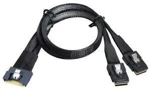 VoltSync SlimSAS SFF-8654 8i 4.0 to Dual SAS 8087 Cable 32AWG 24G High-Speed Server Internal Cable with Anti-Misdirection Design (0.5M) VoltSync SlimSAS SFF-8654 8i 4.0 to Dual SAS 8087 Cable 32AWG 24G High-Speed Server Internal Cable with Anti-Misdirection Design (0.5M)