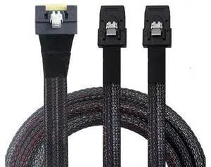 VoltSync SlimSAS SFF-8654 8i 4.0 to Dual SAS 8087 Cable \u2013 32AWG 24G High-Speed Server Internal Cable with Anti-Misdirection Design (0.8M) VoltSync SlimSAS SFF-8654 8i 4.0 to Dual SAS 8087 Cable \u2013 32AWG 24G High-Speed Server Internal Cable with Anti-Misdirection Design (0.8M)
