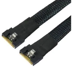 VoltSync SlimSAS SFF-8654 8i 8X 4.0 Cable \u2013 32AWG 24G High-Speed Server Interconnect with Anti-Misdirection Design (0.5M) VoltSync SlimSAS SFF-8654 8i 8X 4.0 Cable \u2013 32AWG 24G High-Speed Server Interconnect with Anti-Misdirection Design (0.5M)