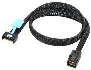 VoltSync Gen5 MCIO Slimline SFF-8654 4i to HD SFF-8643 Server Data Cable \u2013 12Gbps High Speed 85 Ohm Black Flat Connector (0.8M) VoltSync Gen5 MCIO Slimline SFF-8654 4i to HD SFF-8643 Server Data Cable \u2013 12Gbps High Speed 85 Ohm Black Flat Connector (0.8M)