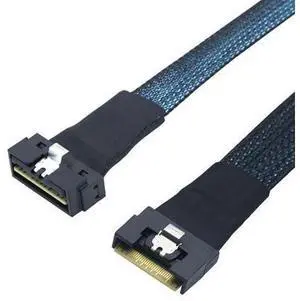 VoltSync PCIe SlimSAS LP Low Profile SFF-8654 8i to SFF-8654 8X Server Cable 24Gbps High-Speed 85 Ohm Internal Flat-to-Flat Connection Cable with Anti-Misplug Design, Black (1M) VoltSync PCIe SlimSAS LP Low Profile SFF-8654 8i to SFF-8654 8X Server Cable 24Gbps High-Speed 85 Ohm Internal Flat-to-Flat Connection Cable with Anti-Misplug Design, Black (1M)