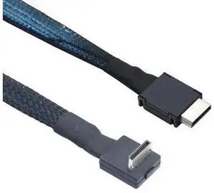 VoltSync PCIe Oculink SFF-8611 4I 42P to SFF-8611 4I 90° High-Speed Server Cable, 32AWG 24G Copper Wire Harness (1m/39.37in) VoltSync PCIe Oculink SFF-8611 4I 42P to SFF-8611 4I 90° High-Speed Server Cable, 32AWG 24G Copper Wire Harness (1m/39.37in)
