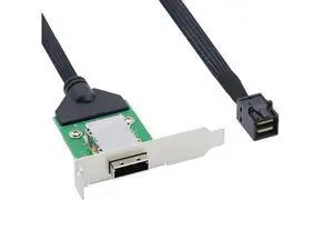 VoltSync Mini SAS HD SFF-8643 to HD SFF-8088 PCBA Female Internal to External Cable, 6Gbps High-Speed Server Conversion Cable (0.5M/19.68in) VoltSync Mini SAS HD SFF-8643 to HD SFF-8088 PCBA Female Internal to External Cable, 6Gbps High-Speed Server Conversion Cable (0.5M/19.68in)