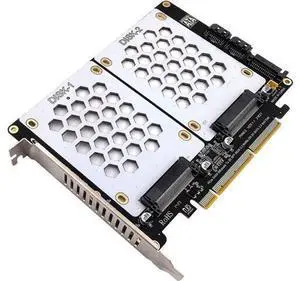 VoltSync PH46-2 PCIE4.0 X8 to Dual Disk SFF8639 U.2 NVME and SATA 2.5" HDD Extension Card Support X4X4 Split VoltSync PH46-2 PCIE4.0 X8 to Dual Disk SFF8639 U.2 NVME and SATA 2.5" HDD Extension Card Support X4X4 Split