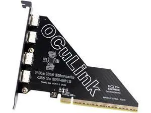 VoltSync Adapter PCI-Express 4.0 PCIE 16x Detachable to Four Oculink SFF-8612 SFF-8611 External VROC Raid0 Adapter for U.2 SSD eGPU External Graphics Card Dock VoltSync Adapter PCI-Express 4.0 PCIE 16x Detachable to Four Oculink SFF-8612 SFF-8611 External VROC Raid0 Adapter for U.2 SSD eGPU External Graphics Card Dock
