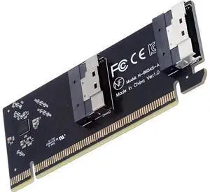 VoltSync Low Profile Slimline Dual SFF-8654 8X 74Pin to Detachable PCIE 16X Express 3.0 PCIE4.0 Raid Card VROC Raid0 Hyper Adapter VoltSync Low Profile Slimline Dual SFF-8654 8X 74Pin to Detachable PCIE 16X Express 3.0 PCIE4.0 Raid Card VROC Raid0 Hyper Adapter