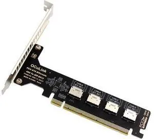 VoltSync Adapter PCI-Express 4.0 PCIE 16x Detachable to Four Oculink SFF-8612 SFF-8611 Internal VROC Raid0 Adapter for U.2 SSD eGPU External Graphics Card Dock VoltSync Adapter PCI-Express 4.0 PCIE 16x Detachable to Four Oculink SFF-8612 SFF-8611 Internal VROC Raid0 Adapter for U.2 SSD eGPU External Graphics Card Dock