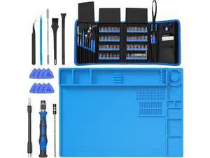 VoltSync Electronics Precision Screwdriver Set 142-Piece With 120 Bits + Soldering Mat Electronics Repair Silicone Work Mat Heat Resistant 932F VoltSync Electronics Precision Screwdriver Set 142-Piece With 120 Bits + Soldering Mat Electronics Repair Silicone Work Mat Heat Resistant 932F
