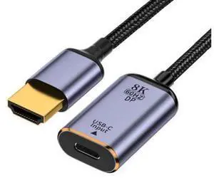 VoltSync USB C to HDMI Cable,USB Type C Female Input to HDMI Male Output HDTV Cable 8K@60hz 4K@120hz for Tablet Phone Laptop VoltSync USB C to HDMI Cable,USB Type C Female Input to HDMI Male Output HDTV Cable 8K@60hz 4K@120hz for Tablet Phone Laptop