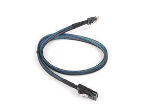 VoltSync Heretom SFF-8654 to SFF-8087, Slim Line SAS 4.0 SFF-8654 4i 38 Pin Host to Mini SAS 4i SFF-8087 36 Pin Target Cable 1.6FT Black VoltSync Heretom SFF-8654 to SFF-8087, Slim Line SAS 4.0 SFF-8654 4i 38 Pin Host to Mini SAS 4i SFF-8087 36 Pin Target Cable 1.6FT Black