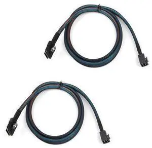 VoltSync Heretom 2PCS Internal Mini SAS HD SFF-8643 to SFF-8087 Cable, Internal Mini SAS HD Cable Compatible with RAID or PCI Express Controller 3.3ft 1M VoltSync Heretom 2PCS Internal Mini SAS HD SFF-8643 to SFF-8087 Cable, Internal Mini SAS HD Cable Compatible with RAID or PCI Express Controller 3.3ft 1M