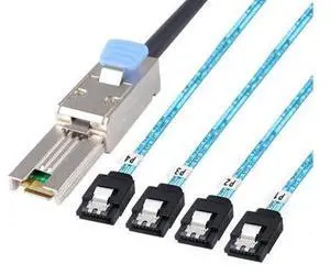 VoltSync 2PCS Mini SAS 26P SFF 8088 Male to 4 SATA 7Pin Female 1M 3.3FTCable with Latch,Mini SAS Host/Controller to 4 SATA Target/Backplane VoltSync 2PCS Mini SAS 26P SFF 8088 Male to 4 SATA 7Pin Female 1M 3.3FTCable with Latch,Mini SAS Host/Controller to 4 SATA Target/Backplane