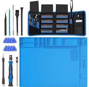 VoltSync Electronics Precision Screwdriver Sets 142-Piece with 120 Bits +Soldering Mat Large, Solder Mat Heat Resistant 932°F VoltSync Electronics Precision Screwdriver Sets 142-Piece with 120 Bits +Soldering Mat Large, Solder Mat Heat Resistant 932°F