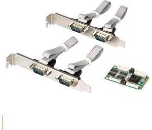VoltSync Mini PCIe to 4-Port RS232 Serial Card, Industrial-Grade DB9 COM Expansion Adapter Mini PCI Express to RS-232 Converter, -40°C~+85°C Working Temperature VoltSync Mini PCIe to 4-Port RS232 Serial Card, Industrial-Grade DB9 COM Expansion Adapter Mini PCI Express to RS-232 Converter, -40°C~+85°C Working Temperature