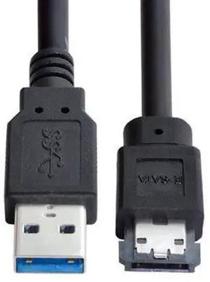 VoltSync USB 3.0 to eSATA Cable for HDD/SSD/ODD 3.28FT/1.0M (One Way Transmission The USB Port Must be Connected to The Host) VoltSync USB 3.0 to eSATA Cable for HDD/SSD/ODD 3.28FT/1.0M (One Way Transmission The USB Port Must be Connected to The Host)