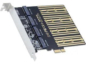 VoltSync Four SATA Key B+M SSD to PCI-E 1x Mainboard Desktop Adapter Converter SSD Card ASM1064 2280 VoltSync Four SATA Key B+M SSD to PCI-E 1x Mainboard Desktop Adapter Converter SSD Card ASM1064 2280