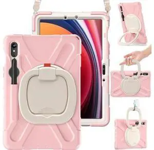 VoltSync Case for Sam-sung Galaxy Tab S10 Lite/S10 FE 2025 & S9 FE/S9 2023 & S8/S7 10.9"/11" | Heavy Duty Silicone Cover with Handle Grip, Kickstand, Shoulder Strap & S Pen Holder, Sakura Pink VoltSync Case for Sam-sung Galaxy Tab S10 Lite/S10 FE 2025 & S9 FE/S9 2023 & S8/S7 10.9"/11" | Heavy Duty Silicone Cover with Handle Grip, Kickstand, Shoulder Strap & S Pen Holder, Sakura Pink