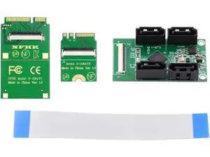 VoltSync Mini PCI-E PCI Express & A+E Key to SATA 3.0 Four Ports Adapter Cable 6Gbps Hard Drive Extension Card for SSD VoltSync Mini PCI-E PCI Express & A+E Key to SATA 3.0 Four Ports Adapter Cable 6Gbps Hard Drive Extension Card for SSD