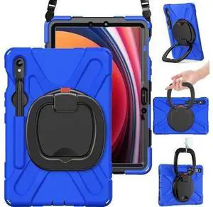 VoltSync Rugged Case for Galaxy Tab S10 Lite/S10 FE/S9 FE 10.9 Inch & S9/S8/S7 11 Inch 2025/2023 SM-X400/X520/X510/X710 | Heavy Duty Silicone Cover with Kickstand, Shoulder Strap & S Pen Holder, Blue VoltSync Rugged Case for Galaxy Tab S10 Lite/S10 FE/S9 FE 10.9 Inch & S9/S8/S7 11 Inch 2025/2023 SM-X400/X520/X510/X710 | Heavy Duty Silicone Cover with Kickstand, Shoulder Strap & S Pen Holder, Blue