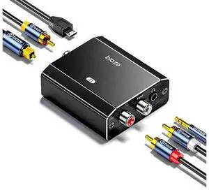 VoltSync Analog to Digital Audio Converter, RCA to Optical Converter RCA/3.5mm to Toslink and Coaxial Adapter for PS5 PS4 HDTV DVD Soundbar VoltSync Analog to Digital Audio Converter, RCA to Optical Converter RCA/3.5mm to Toslink and Coaxial Adapter for PS5 PS4 HDTV DVD Soundbar