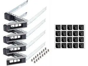 VoltSync 4-Pack Hard Drive Tray Caddy 3.5" DXD9H 0DXD9H with 20PCS Capacity Sticker Label VoltSync 4-Pack Hard Drive Tray Caddy 3.5" DXD9H 0DXD9H with 20PCS Capacity Sticker Label