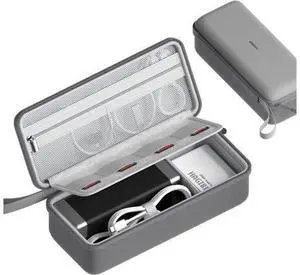 VoltSync Electronics Organizer Travel Case Cable Organizer Bag Pouch Portable Waterproof Carry Case for Cable, Charger,Power Bank, SD Card, Mouse, USB Flash Disk (DPB03 Grey) VoltSync Electronics Organizer Travel Case Cable Organizer Bag Pouch Portable Waterproof Carry Case for Cable, Charger,Power Bank, SD Card, Mouse, USB Flash Disk (DPB03 Grey)