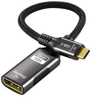 VoltSync USB-C to DisplayPort Ultra HD 16K Video Cable 16K(7680x4320)@30Hz 4K@240Hz 8K@60Hz Display Port 2.1 Compatible with Laptops (USB c to displayport M/F 16k, 20cm) VoltSync USB-C to DisplayPort Ultra HD 16K Video Cable 16K(7680x4320)@30Hz 4K@240Hz 8K@60Hz Display Port 2.1 Compatible with Laptops (USB c to displayport M/F 16k, 20cm)