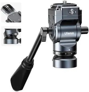 VoltSync F38 Video Fluid Head for Camera Tripod - Mini Pan Tilt Head With Quick Release Plate - Lightweight Filming Equipment for Compact Camera Load up to 6.6lb/3kg VoltSync F38 Video Fluid Head for Camera Tripod - Mini Pan Tilt Head With Quick Release Plate - Lightweight Filming Equipment for Compact Camera Load up to 6.6lb/3kg