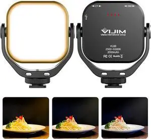 VoltSync VL66 Bi-Color Adjustable Rechargeable 2500-6500K - Mini Video Portable Light on Cam, 2000mAh CRI95+ Dimmable, Ultra Bright Photo & Video Lighting, LED Fill Lamp for DSLR Camcorder Action Came VoltSync VL66 Bi-Color Adjustable Rechargeable 2500-6500K - Mini Video Portable Light on Cam, 2000mAh CRI95+ Dimmable, Ultra Bright Photo & Video Lighting, LED Fill Lamp for DSLR Camcorder Action Came