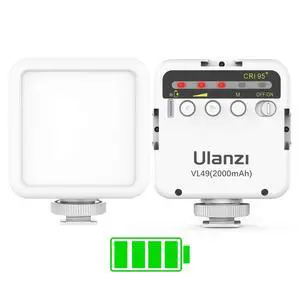 VoltSync VL49 2000mAh LED Video Light w 3 Cold Shoe, Rechargeable Soft Light Panel for DJI OSMO Mobile 3 Pocket Zhiyun Smooth 4 Sony RX100 VII Canon G7X Mark III A6400 6600 Action Camera 13 9 8 Vloggi VoltSync VL49 2000mAh LED Video Light w 3 Cold Shoe, Rechargeable Soft Light Panel for DJI OSMO Mobile 3 Pocket Zhiyun Smooth 4 Sony RX100 VII Canon G7X Mark III A6400 6600 Action Camera 13 9 8 Vloggi