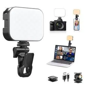 VoltSync VL100X Selfie Light, Clip LED Light Panel for Phone/Laptop/Tablet/Computer, Bi-Color Portable Clip Camera Light with Dimmable 2500-6500K with 2000mAh Battery for Video Conference/Picture VoltSync VL100X Selfie Light, Clip LED Light Panel for Phone/Laptop/Tablet/Computer, Bi-Color Portable Clip Camera Light with Dimmable 2500-6500K with 2000mAh Battery for Video Conference/Picture
