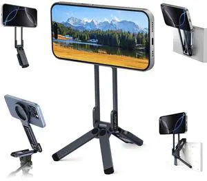 VoltSync MA38 Magnetic Phone Tripod for iPhone 17/16/15-52N Strong Magnet Foldable Hook for Magsafe Phone Tripod, Portable Mini Phone Stand for Desk w Arca Uka Mount & Back Magnetic for Vlog/Travel VoltSync MA38 Magnetic Phone Tripod for iPhone 17/16/15-52N Strong Magnet Foldable Hook for Magsafe Phone Tripod, Portable Mini Phone Stand for Desk w Arca Uka Mount & Back Magnetic for Vlog/Travel