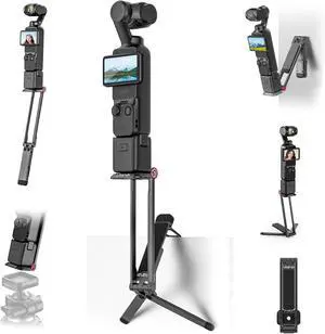VoltSync MA66 Camera Tripod Compatible with DJI OSMO Pocket 3/Pocket 4,Quick Release Camera Stand with 1/4 Mount,Uka & Arca-Swiss Magnetic Foldable Selfie Stick,Mantis Hook Stand for Desktop Video Liv VoltSync MA66 Camera Tripod Compatible with DJI OSMO Pocket 3/Pocket 4,Quick Release Camera Stand with 1/4 Mount,Uka & Arca-Swiss Magnetic Foldable Selfie Stick,Mantis Hook Stand for Desktop Video Liv