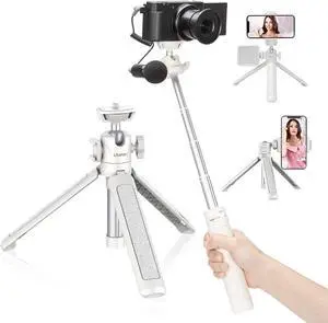 VoltSync MT-42 Camera Tripod Mini Tabletop Tripod Selfie Stick with Cold Shoe,Travel Tripod for Phone 17 Canon G7X Mark III Sony ZV-1 RX100 VII A6600 Vlogging Filmmaking Live Streaming White VoltSync MT-42 Camera Tripod Mini Tabletop Tripod Selfie Stick with Cold Shoe,Travel Tripod for Phone 17 Canon G7X Mark III Sony ZV-1 RX100 VII A6600 Vlogging Filmmaking Live Streaming White