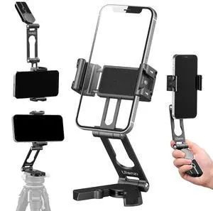 VoltSync Phone Tripod Mount 2 Cold Shoes & Arca Port, HP004 Metal 360° Smartphone Tripod Adapter for iPhone, Cell Phone Vlog Tripods Grip Stand Holder for Desktop Video Live Streaming Vlogging Rig VoltSync Phone Tripod Mount 2 Cold Shoes & Arca Port, HP004 Metal 360° Smartphone Tripod Adapter for iPhone, Cell Phone Vlog Tripods Grip Stand Holder for Desktop Video Live Streaming Vlogging Rig