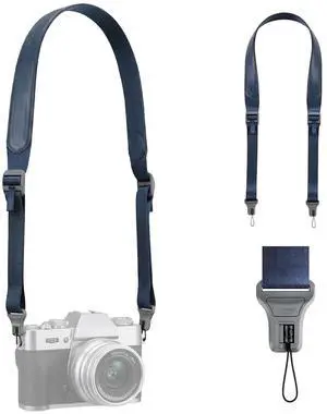 VoltSync CSS1 U-Snap Camera Strap, 55in Quick Release Camera Shoulder Straps for Photographers with Safety Tether, 60kg Load Capacity, Soft Sling for DSLR Mirrorless Sony Canon Nikon Binoculars (Blue) VoltSync CSS1 U-Snap Camera Strap, 55in Quick Release Camera Shoulder Straps for Photographers with Safety Tether, 60kg Load Capacity, Soft Sling for DSLR Mirrorless Sony Canon Nikon Binoculars (Blue)