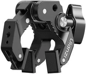 VoltSync CO78 Super Clamp Mount, 3-Jaw Y-Shape Super Clamp with Cold Shoe & 1/4"-20 Threads,ARRI Pins, Heavy Duty Camera Rig Mount for Monitors, LED Lights, Action Cameras, Desktop Rig, Load - Black VoltSync CO78 Super Clamp Mount, 3-Jaw Y-Shape Super Clamp with Cold Shoe & 1/4"-20 Threads,ARRI Pins, Heavy Duty Camera Rig Mount for Monitors, LED Lights, Action Cameras, Desktop Rig, Load - Black