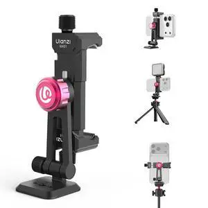 VoltSync MA51 Metal Phone Tripod Mount, Universal Phone Clamp with Arca QR Base, Cold Shoe, Aluminum Tripod Adapter Cell Phone Holder Compatible with iPhone 17 16 15 14 Samsung VoltSync MA51 Metal Phone Tripod Mount, Universal Phone Clamp with Arca QR Base, Cold Shoe, Aluminum Tripod Adapter Cell Phone Holder Compatible with iPhone 17 16 15 14 Samsung