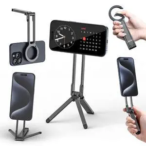 VoltSync MA30 Magnetic Phone Tripod Stand for iPhone-Aluminium Maglock Smartphone Mini Tripod Pocket Cell Phone Stand Strong Magnet Quick Mount Compatible with iPhone 17 16 15 14 13 12 Series, Dark Gr VoltSync MA30 Magnetic Phone Tripod Stand for iPhone-Aluminium Maglock Smartphone Mini Tripod Pocket Cell Phone Stand Strong Magnet Quick Mount Compatible with iPhone 17 16 15 14 13 12 Series, Dark Gr
